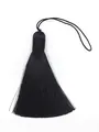Elegant handmade black polyester decorative tassel for DIY handicraft and jewelry - Plain Style Without Bead / Black