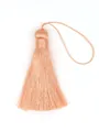 Peach polyester vertical tassel pendant for DIY crafts and handmade accessories - Plain Style Without Bead / Peach Pink