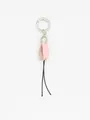 Minimalist handmade pink PU tulip tassel keychain accessory for bags and shoe decoration - Tulip Bud Charm (22415)