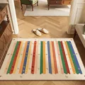 Dopamine style colorful striped entry mat with TPR non-slip backing for home decor - 40x60cm / Colorful Striped Composition