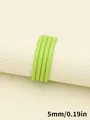 Cordón de cuero PU cosido verde brillante de 5 mm para joyería DIY y llaveros artesanos - Cordón redondo con núcleo envuelto y costuras de patrón de oveja (00438)
