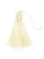Elegant cream white decorative polyester tassel with a hanging loop for DIY handmade crafts - Plain Style Without Bead / Off White