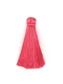 Bright pink polyester tassel pendant for DIY handmade jewelry and crafts - Plain Style Without Bead / Rose Pink