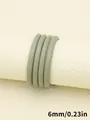 Cordón de cuero PU cosido verde salvia de 6 mm para llaveros y bricolaje - Cordón redondo con núcleo envuelto y costuras de patrón de oveja (00442)