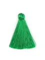 Bright green vertical polyester tassel fringe for DIY handmade craft decorative pendants - Plain Style Without Bead / Green
