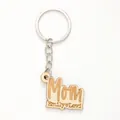 Portachiavi in legno personalizzato per mamma con nomi Emily e Levi incisi a laser - Mamma (20342)