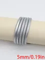 Cordón de cuero PU plateado de 5 mm para llaveros DIY y correas de teléfono móvil - Cordón redondo con puntadas (00517)