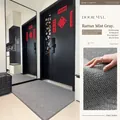 Grey sisal-like entryway door mat with durable textured weave for home use, non-slip rug - 40*60cm / Mist Gray