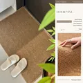 Alfombra de entrada marrón ámbar imitación sisal con tejido texturizado para el hogar - 40*60cm / Ámbar Camel