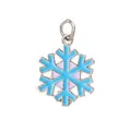 Blue and purple enamel snowflake charm pendant for DIY Christmas jewelry making - Snowflake Style (40043)