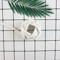 Durable white PU leather stitched cord accessory for DIY bag charms and phone lanyards - Style 00465(00465*6mm) / 6mm / White