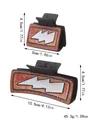 Gedetailleerde maat- en gewichtstabel voor twee Western stijl lederen haarklemmen - Zwarte Bliksem Set (90277) / 2 Stuks/Set