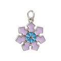 Purple and blue enamel snowflake charm made of silver alloy for DIY jewelry crafting - Purple and Blue Snowflake Style (40056)