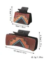 Gedetailleerde afmetingen en gewichtsspecificaties voor Western-haarklemmen set - Ladder Geometrisch Set (90278) / 2 Stuks/Set