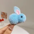 Adorable light blue plush bunny hair clip with soft ears for children's hair accessories - Rabbit (4#) / Blue