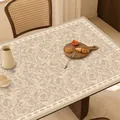 Vista dettagliata della tovaglia di lusso in pelle impermeabile americana con motivo damascato - 30*50cm / Tovaglietta stile americano - Modello E