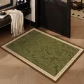 High-end green botanical diatom mud entryway mat with non-slip backing for indoor use - 40*60cm / Fern Leaf Pattern