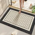 Tappeto da bagno assorbente a motivi geometrici moderni antiscivolo per la sicurezza - Moda a Rombi-Quadrato