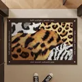 Light luxury animal print non-slip entrance door mat featuring leopard and zebra patterns - 45x75cm / Spotted Leopard