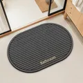 Alfombra de baño gris ovalada de tierra de diatomeas, absorbente y antideslizante suave - 40*60cm / Ovalado / Lodo de Diatomeas Estándar / Gris