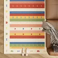 Colorful Moroccan style rug with striped patterns and elephant motifs for living room - Custom / Rich Color