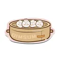 Süße Cartoon Dim Sum Knödel Dämpfer Muster saugfähige Leder Küchenmatte Teppich - Dampfgarer Stil / 30*60cm