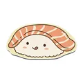Süße saugfähige Küchenmatte aus Leder in Form eines Cartoon-Lachs-Sushis für Zuhause - Sushi-Stil / 30*60cm