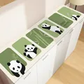 Tappetino per mobile impermeabile in pelle con stampe panda e bambù per la casa - 30*40cm / Finestra Panda