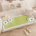 Cream-style green sofa mat with floral pattern and Have A Nice Day text for home - 40*40cm / Fresh Nier Style-B
