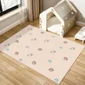 Tappetino per animali in pelle PVC antiscivolo con simpatici pesci e impronte di zampe - 60*90cm / Pesce Rosso Bianco e Zampa