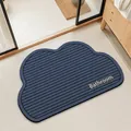 Alfombra de baño absorbente de tierra de diatomeas con rayas azules en forma de nube - 40*60cm / Forma de Nube / Lodo de Diatomeas Estándar / Azul