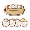 Süße Cartoon Dim Sum Charakter saugfähige Leder rutschfeste Küchenmatte Set 2 Stück - Set gedämpfte Brötchen / 2-teiliges Set (30x60cm + 30x90cm)