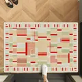Geometric pattern entryway doormat with non-slip TPR backing for home decor - 40*60cm / Multicolored Style A