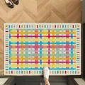 Premium American style colorful checkered entrance doormat with non-slip TPR backing - 40*60cm / Painted Style D
