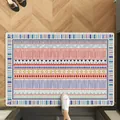 Bohemian geometric non-slip entrance rug with colorful ethnic patterns for home decor - 40*60cm / Painted Style F