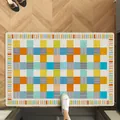 Colorful checkered non-slip entrance floor mat for home decor and hallway protection - 40*60cm / Painted Style C
