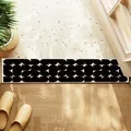 Long tapis d'entrée avec motif géométrique noir et blanc pour décoration de maison - 20x60cm / Motif géométrique minimaliste (I)