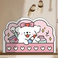 Tappetino da bagno assorbente cane cartone animato carino bordo cuore rosa asciutto - Alieno / 40x60cm (Absorbent Leather) / Peko-chan