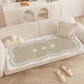 Cream style non-slip sofa cushion with khaki daisy floral pattern for all seasons - 40*40cm / Light Khaki