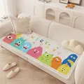 Zacht en schattig cartoon monster bankkussen met antislip siliconen achterkant voor huis - Monster Donier Stijl-C / 40*40cm / Broken Wit