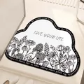 Hartvormige bloemen badmat met sneldrogend, antislip oppervlak voor de badkamerdeur - Luxe Bloemen Stijl (C) / 40x60cm / Wit met Bloemen en Tekst