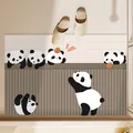 Cute panda cartoon non-slip absorbent bathroom floor mat for entrance and toilet - Panda Climbing Style E (Diatom Mud) / 40*60cm