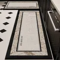 Alfombras de cocina antideslizantes de terciopelo belga con diseño Love Every Day - 40*60cm / Poema de tinta