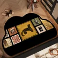 Alfombra de baño absorbente de lodo de diatomeas con estampado de leopardo vintage y forma - Sombra de Leopardo Oscuro - Nube