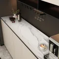 Waterproof leather table mat with luxury white marble pattern for sideboard cabinets - 30*80cm / Marble - Light Luxury Style C