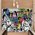 Durable cartoon dog patterned PVC silk loop floor mat for home entrance decoration - Cartoon Dog Pattern (A) / 40x60cm
