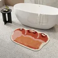 Tappetino da bagno assorbente a forma di cornetto con floccaggio antiscivolo in bagno moderno - 40*60cm / Pane tostato