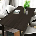 Close-up detail of a dark brown wood grain table mat on a modern dining table set. - 70x120cm / Wood Pattern 7