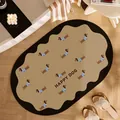 Süße Maillard Dackel Hund saugfähige rutschfeste Badematte für Badezimmer Eingang - Maillard Hund Stil A-Oval / 40x60cm Kieselgur