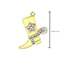 Maatoverzicht van cowboylaars hanger met sterdetail en goudkleurige afwerking, 1,8 cm - Ster Strass Cowboylaars (NAR05-6) / 1.8cm / Goud